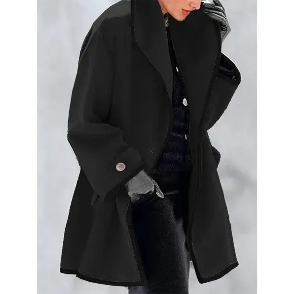 Grey Woolen Cross-Border Women's Coat Winter - Image 5