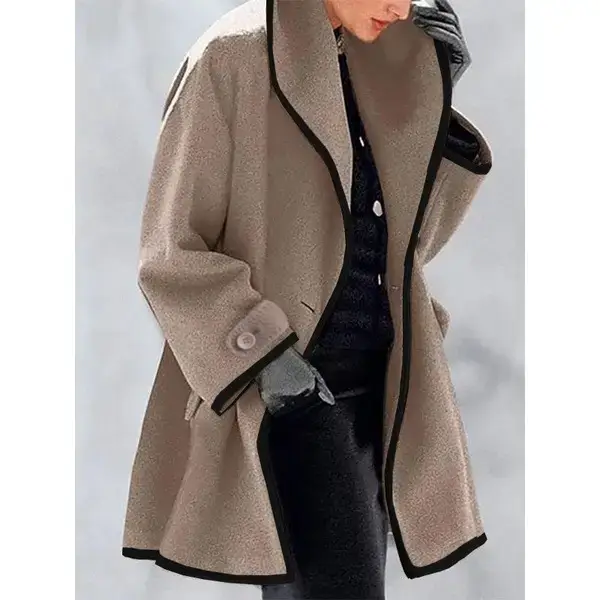 Grey Woolen Cross-Border Women's Coat Winter - Image 7