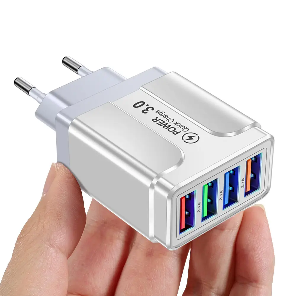 4 USB Port Fast Charging Charger for Mobile Phones - Image 4