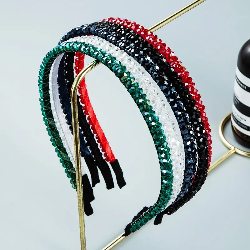 Green Crystal Hair Hoop for Women - Image 5