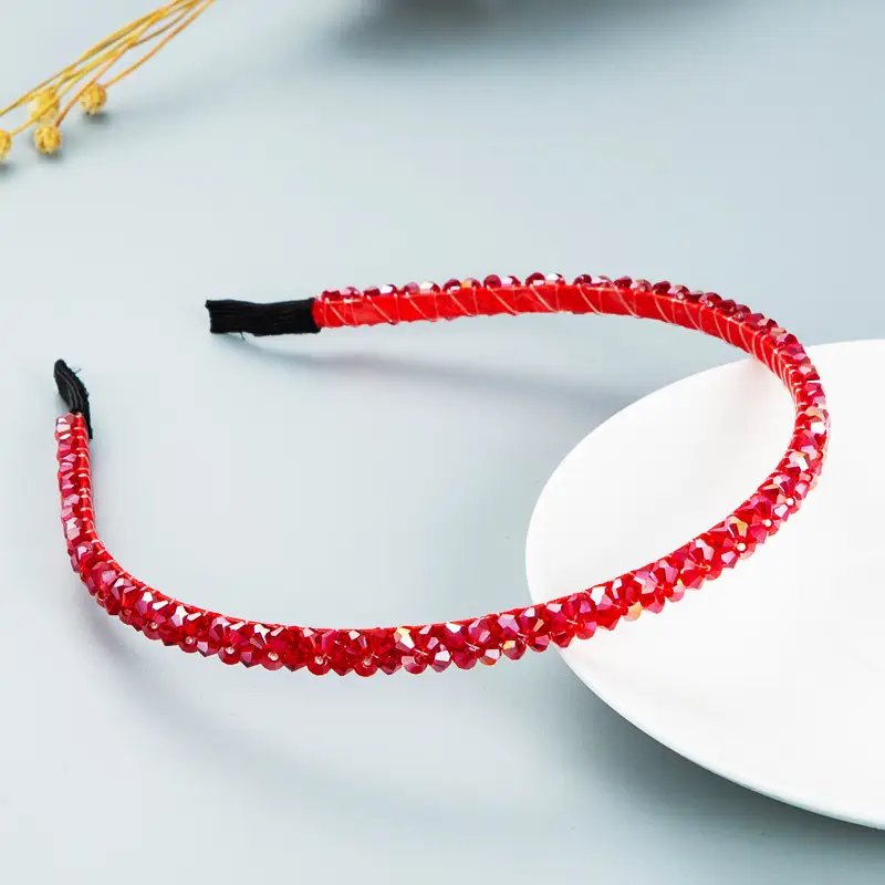 Green Crystal Hair Hoop for Women - Image 2