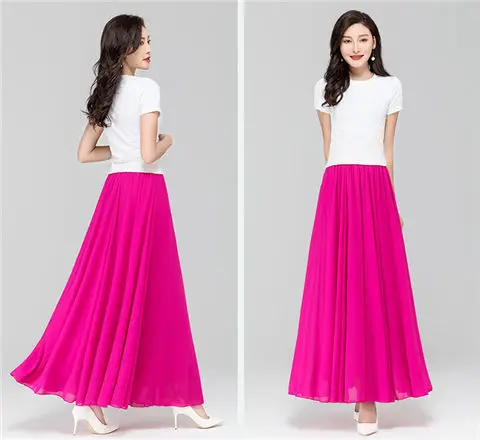 Green Chiffon Half-Skirt Dress for Women Spring Summer — feature 18