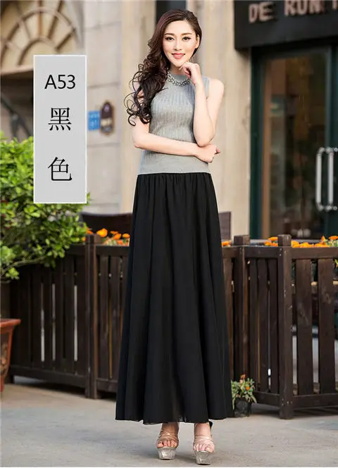 Green Chiffon Half-Skirt Dress for Women Spring Summer — feature 19