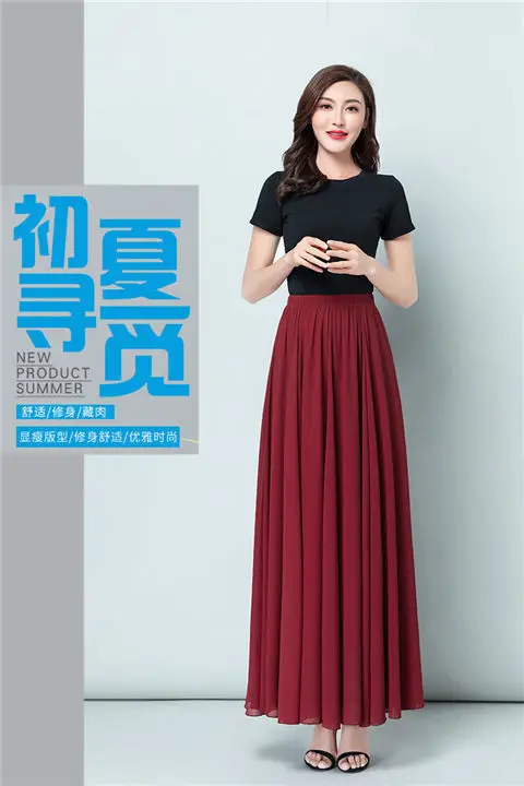 Green Chiffon Half-Skirt Dress for Women Spring Summer — feature 2