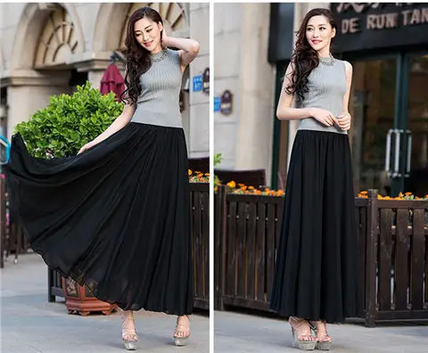 Green Chiffon Half-Skirt Dress for Women Spring Summer — feature 20