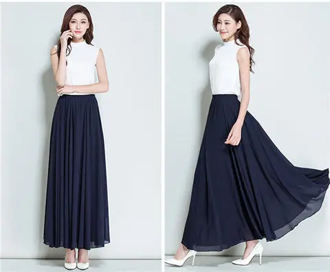 Green Chiffon Half-Skirt Dress for Women Spring Summer — feature 22