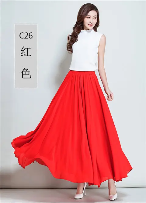 Green Chiffon Half-Skirt Dress for Women Spring Summer — feature 25
