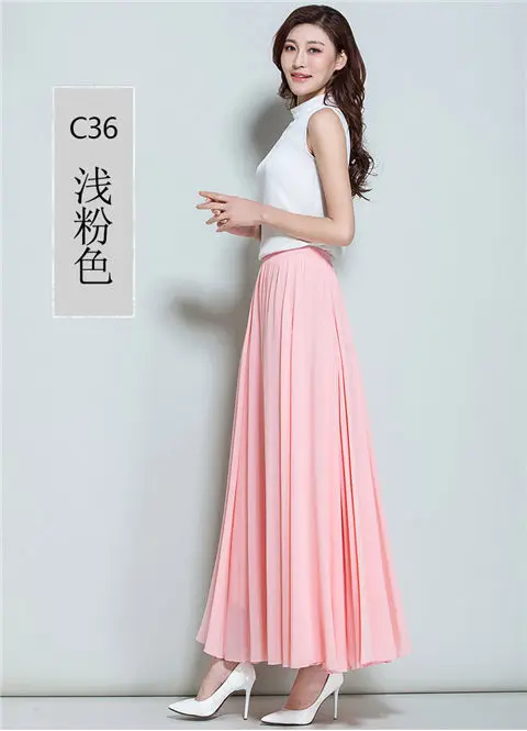 Green Chiffon Half-Skirt Dress for Women Spring Summer — feature 29