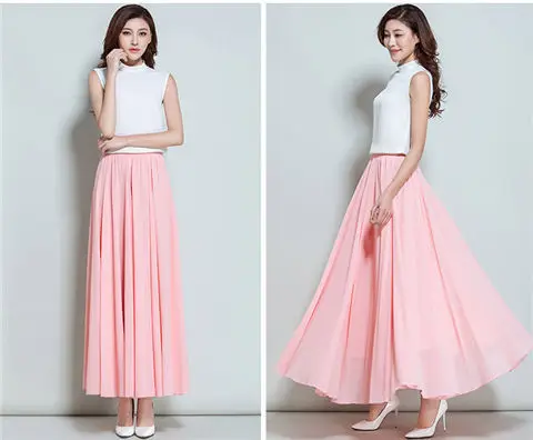Green Chiffon Half-Skirt Dress for Women Spring Summer — feature 30