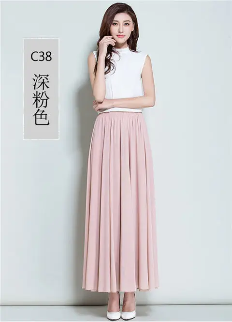 Green Chiffon Half-Skirt Dress for Women Spring Summer — feature 31