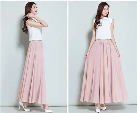 Green Chiffon Half-Skirt Dress for Women Spring Summer — feature 32