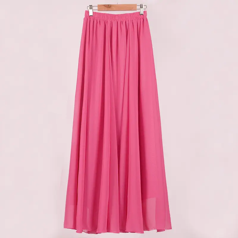 Green Chiffon Half-Skirt Dress for Women Spring Summer