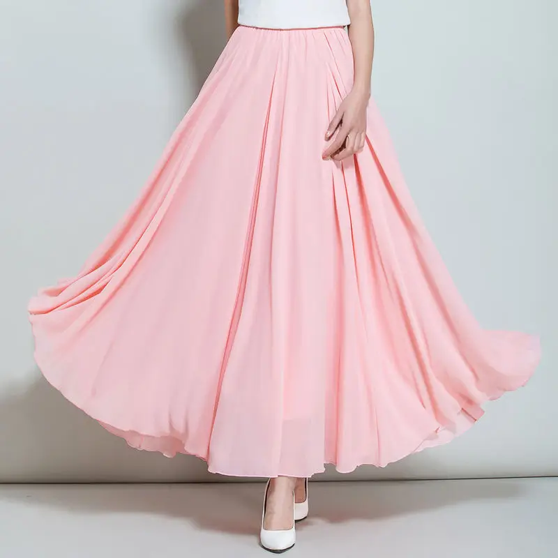 Green Chiffon Half-Skirt Dress for Women Spring Summer