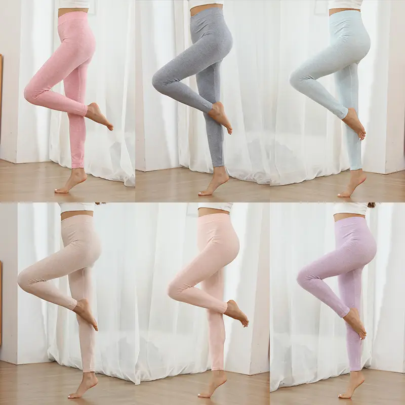 Women's Pink Long Johns Modal Leggings Large - Image 21