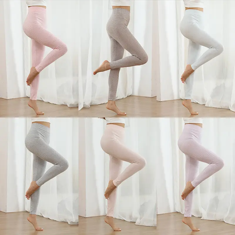 Women's Pink Long Johns Modal Leggings Large - Image 22
