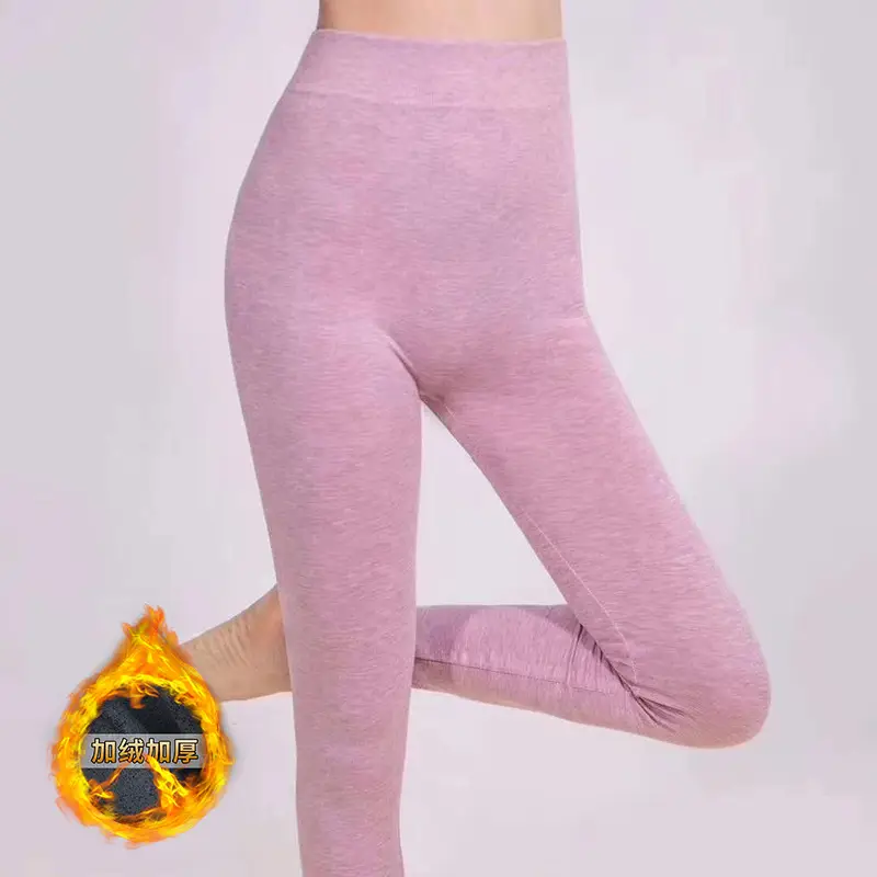 Women's Pink Long Johns Modal Leggings Large - Image 6