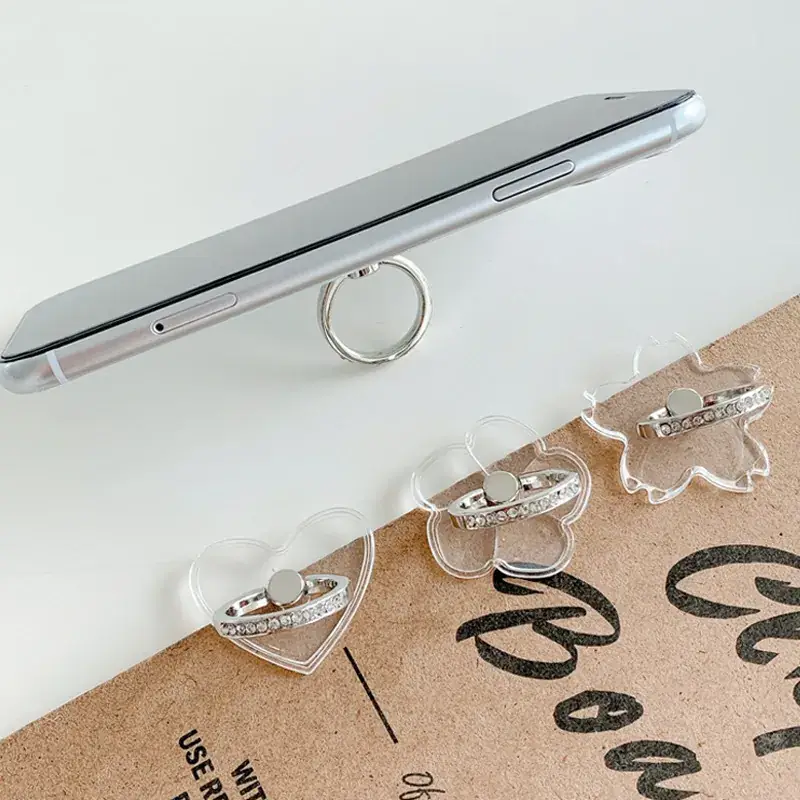 Transparent Crystal Diamond Ring Holder for Mobile Phone - Image 10