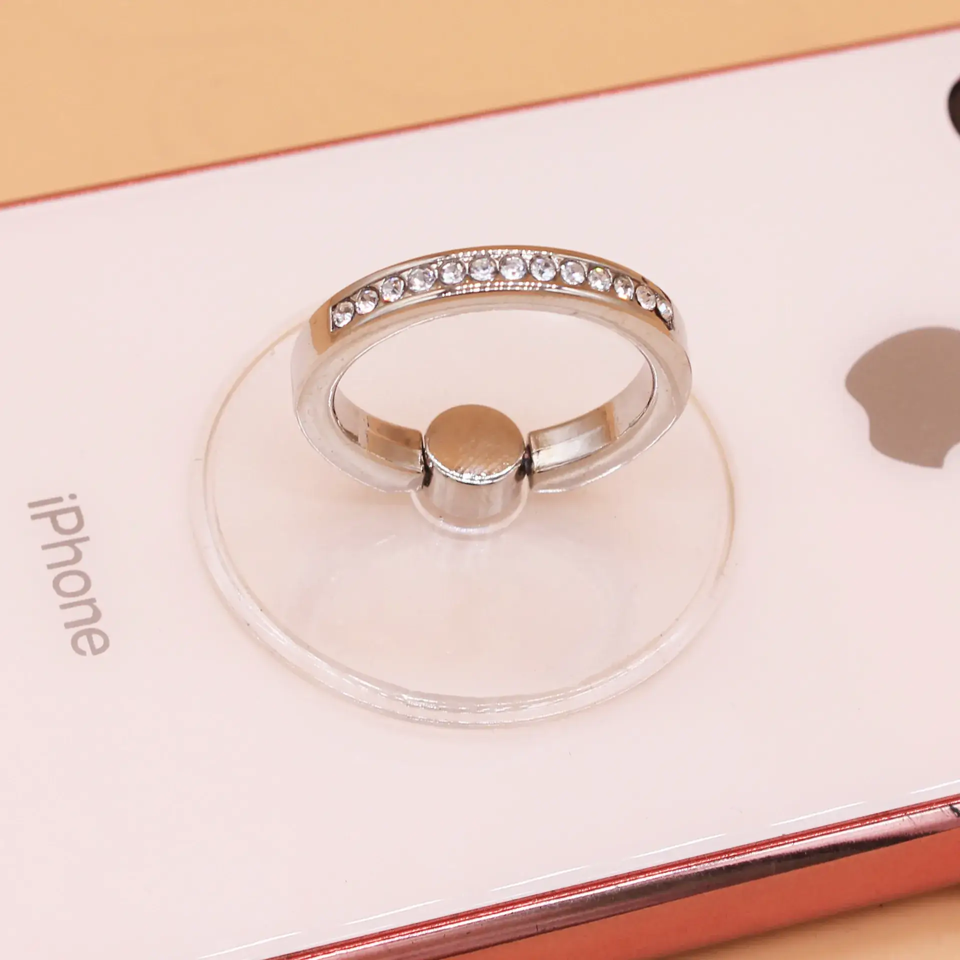 Transparent Crystal Diamond Ring Holder for Mobile Phone - Image 2