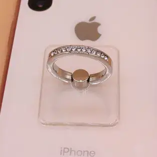 Transparent Crystal Diamond Ring Holder for Mobile Phone - Image 4