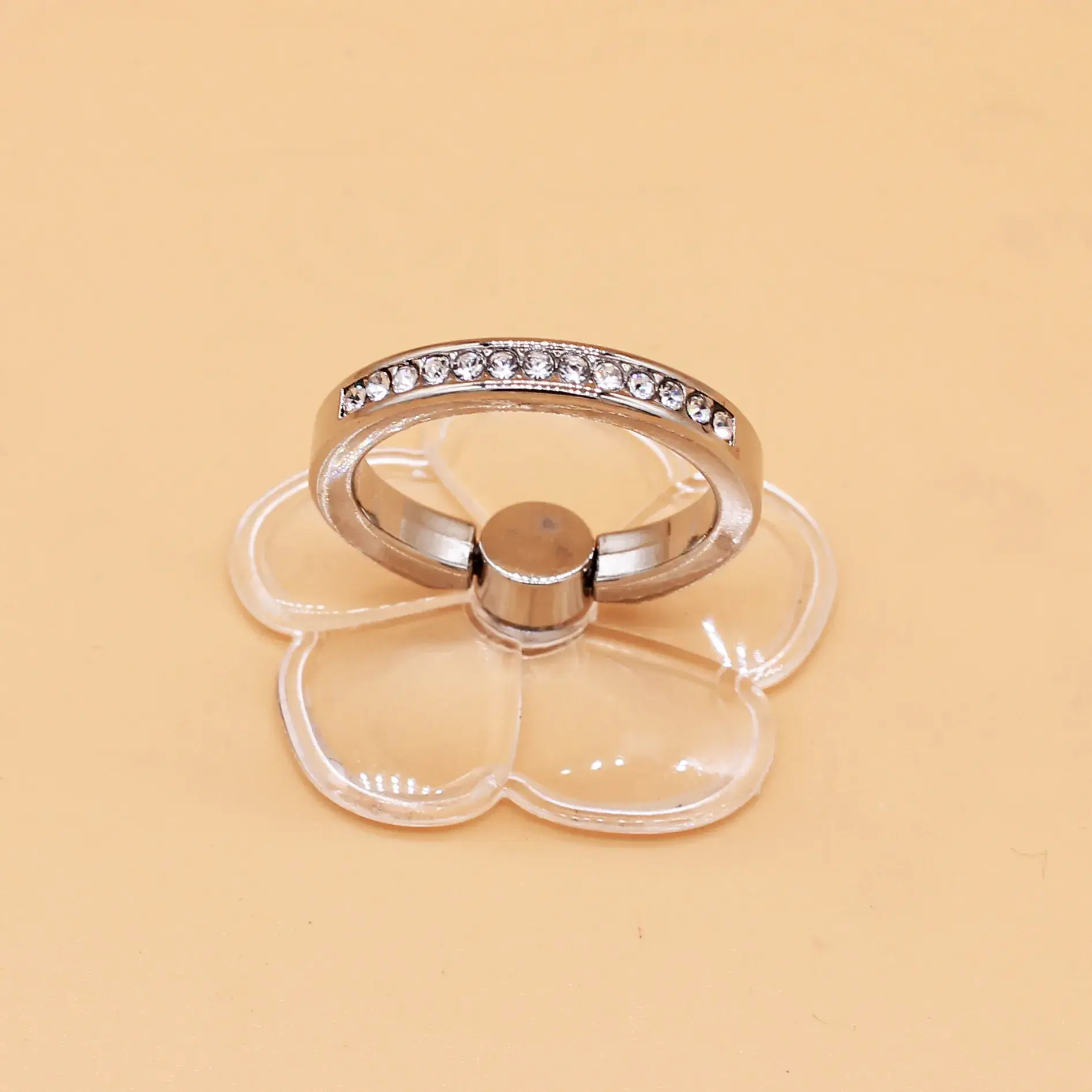 Transparent Crystal Diamond Ring Holder for Mobile Phone - Image 5