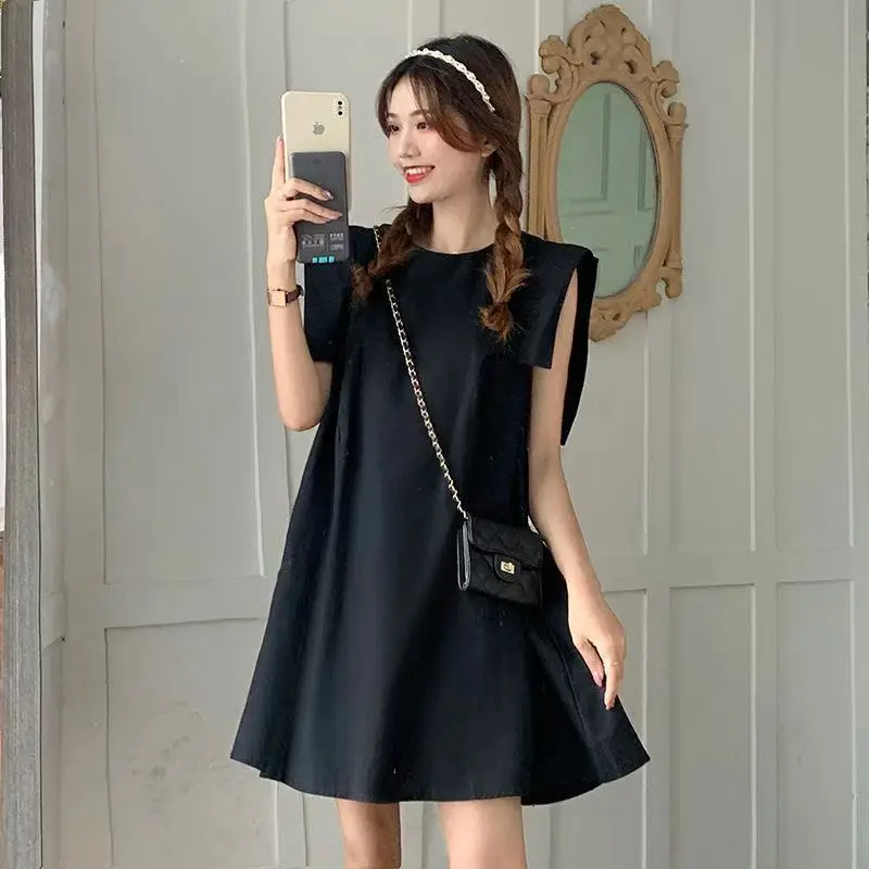 Women's Black Sleeveless A-Line Dress 2024 - Image 5