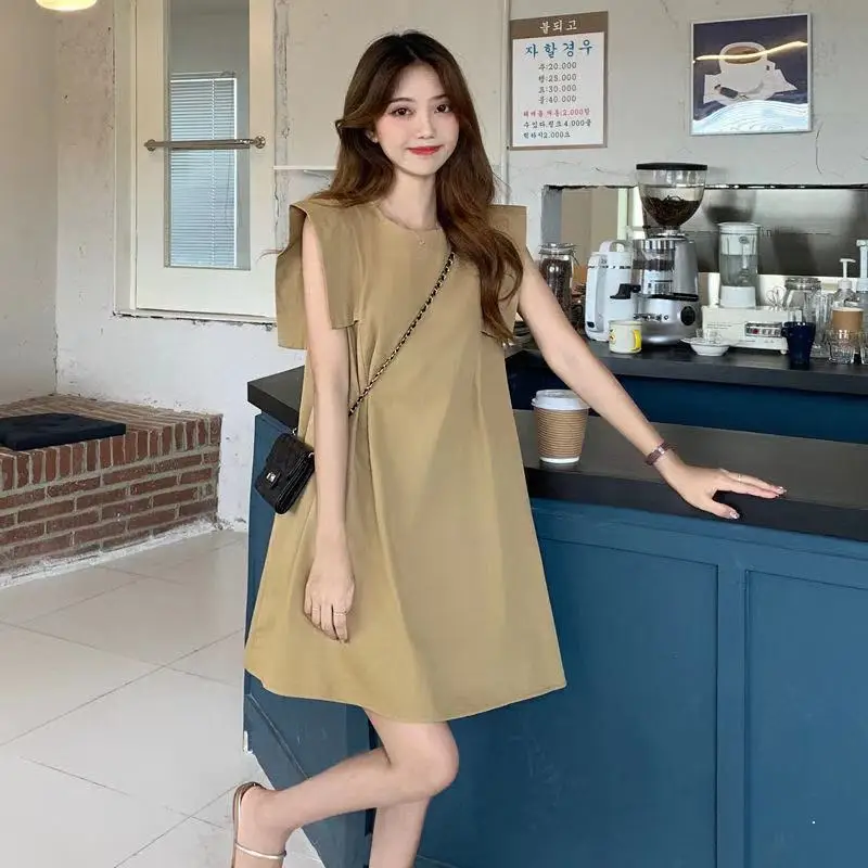 Women's Black Sleeveless A-Line Dress 2024 — feature 15