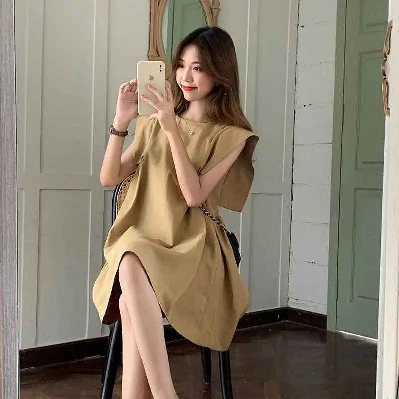 Women's Black Sleeveless A-Line Dress 2024 — feature 9