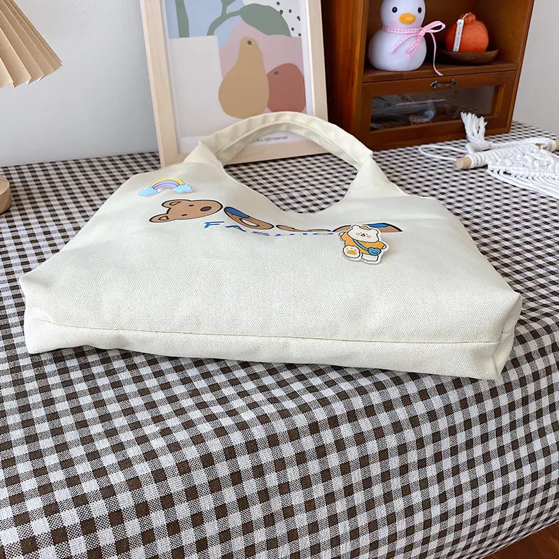 Japanese Style Canvas Shoulder Bag for Girls 2021