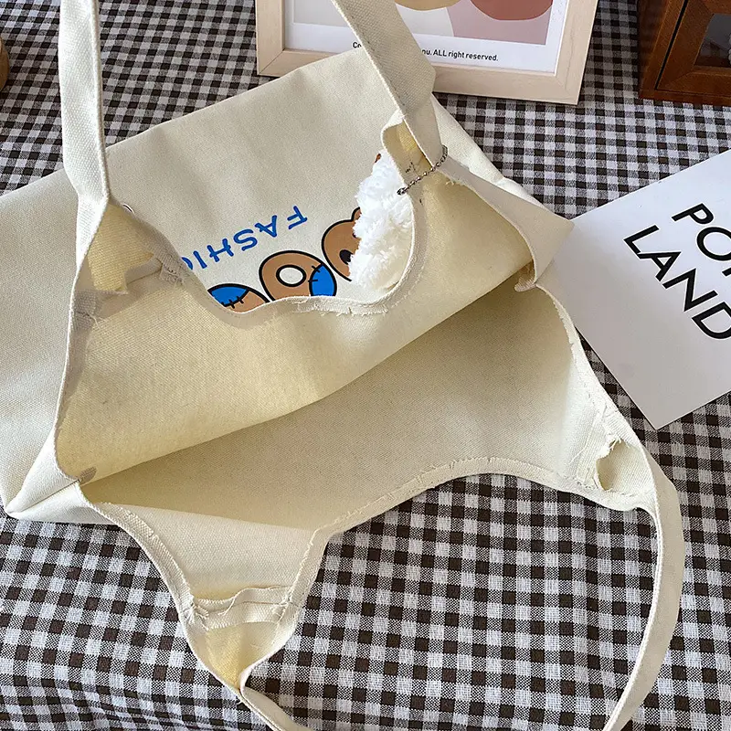 Japanese Style Canvas Shoulder Bag for Girls 2021