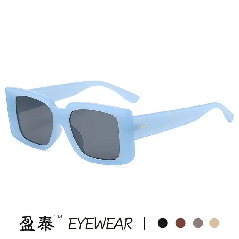 Retro Square Sunglasses Men Women Candy Color - Image 10