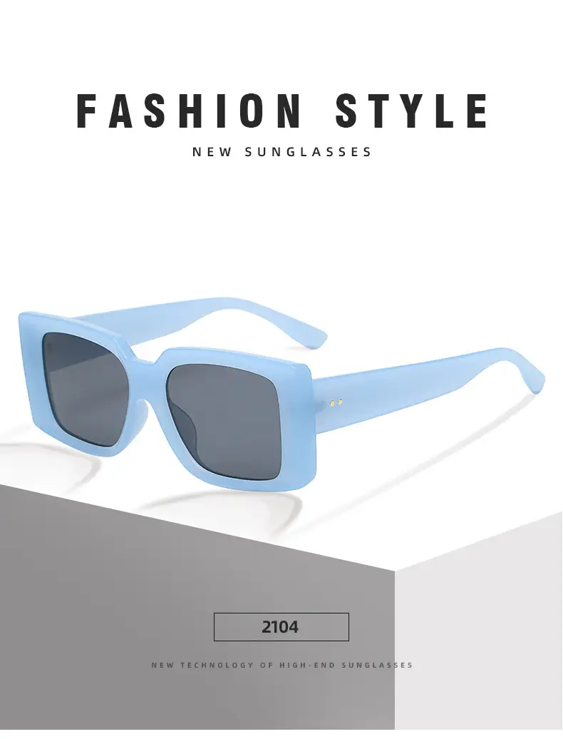 Retro Square Sunglasses Men Women Candy Color — feature 11