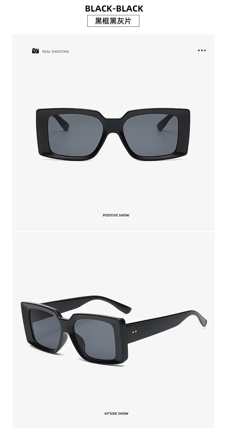 Retro Square Sunglasses Men Women Candy Color — feature 14