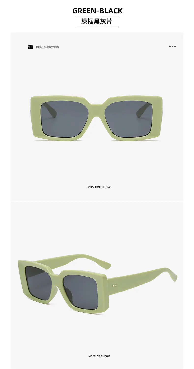 Retro Square Sunglasses Men Women Candy Color — feature 15