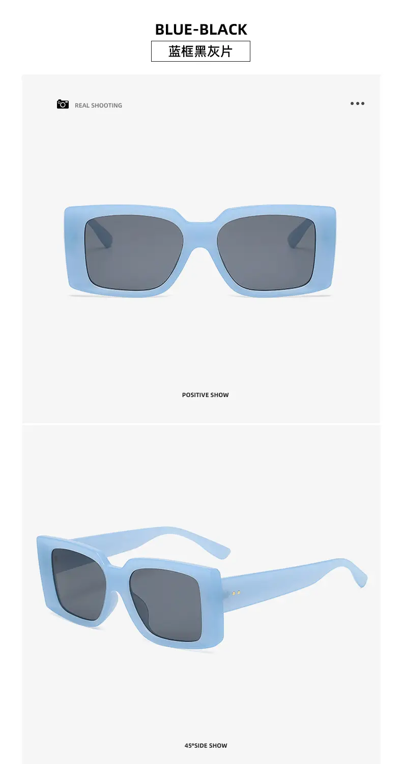 Retro Square Sunglasses Men Women Candy Color — feature 16