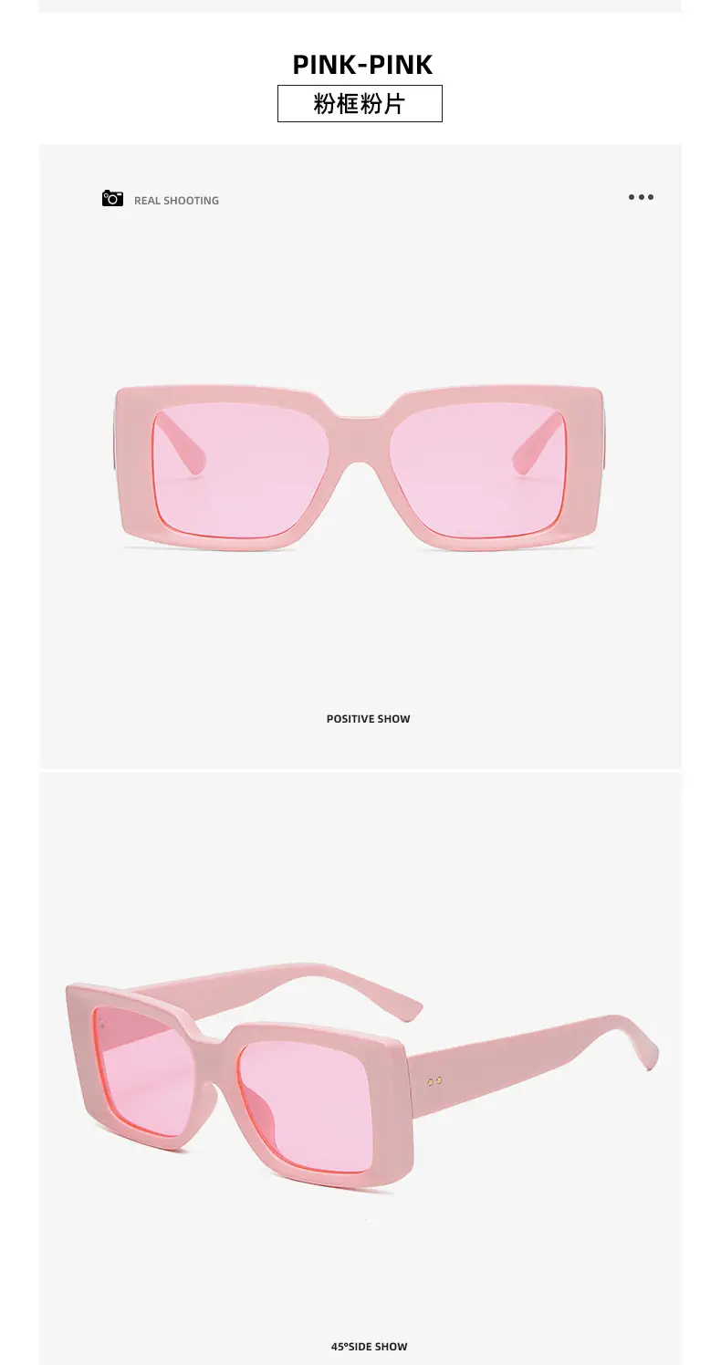 Retro Square Sunglasses Men Women Candy Color — feature 17