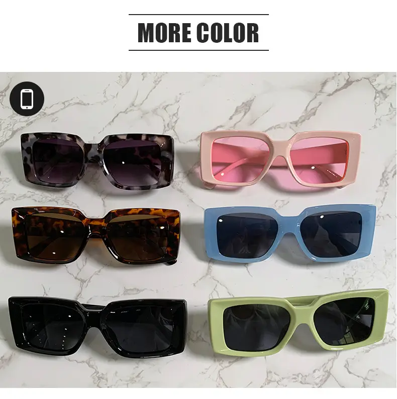 Retro Square Sunglasses Men Women Candy Color — feature 21