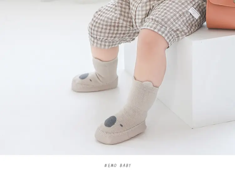 Korean Style Cartoon Baby Socks Mid-Calf Soft Beige β feature 20