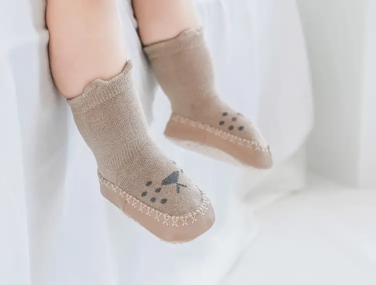 Korean Style Cartoon Baby Socks Mid-Calf Soft Beige β feature 4