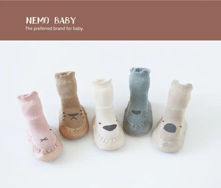 Korean Style Cartoon Baby Socks Mid-Calf Soft Beige β feature 5