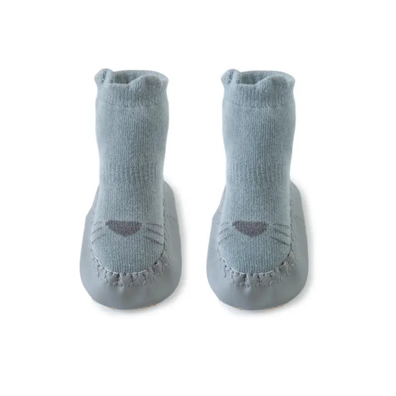 Korean Style Cartoon Baby Socks Mid-Calf Soft Beige - Image 3