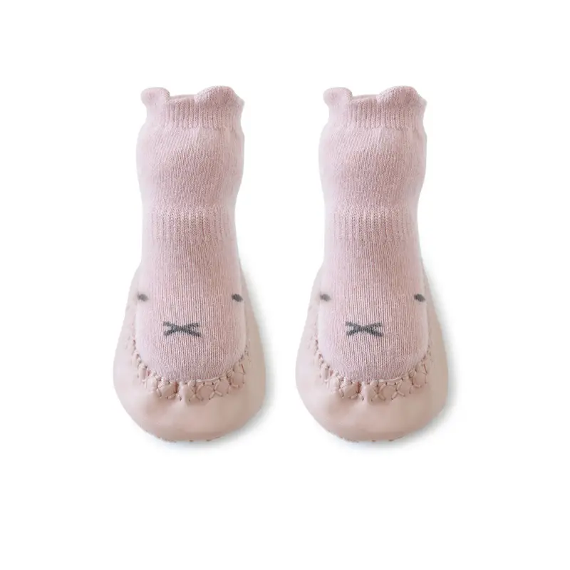 Korean Style Cartoon Baby Socks Mid-Calf Soft Beige - Image 4