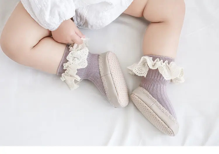 Baby Mid-Tube Anti-Slip Cotton Lace Socks — feature 19