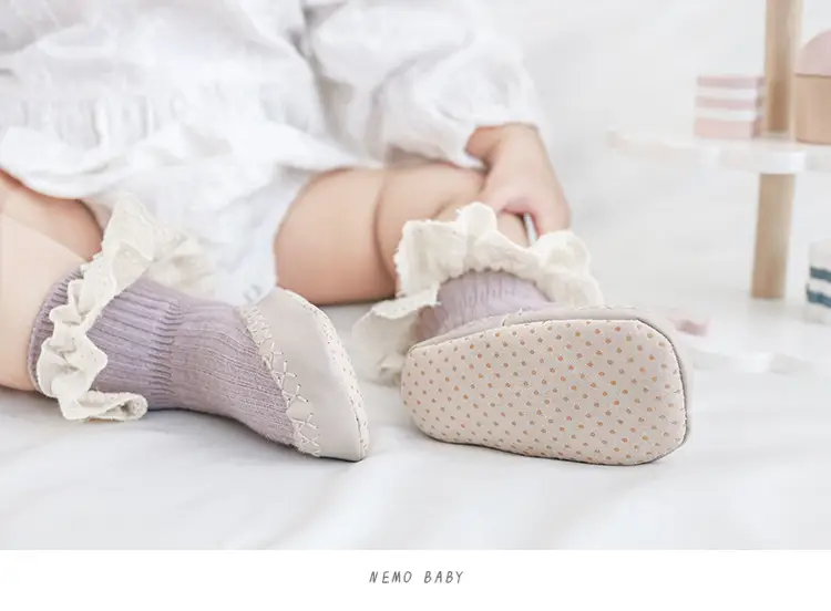 Baby Mid-Tube Anti-Slip Cotton Lace Socks — feature 20