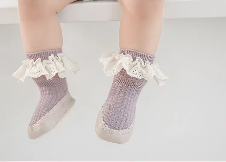 Baby Mid-Tube Anti-Slip Cotton Lace Socks — feature 4
