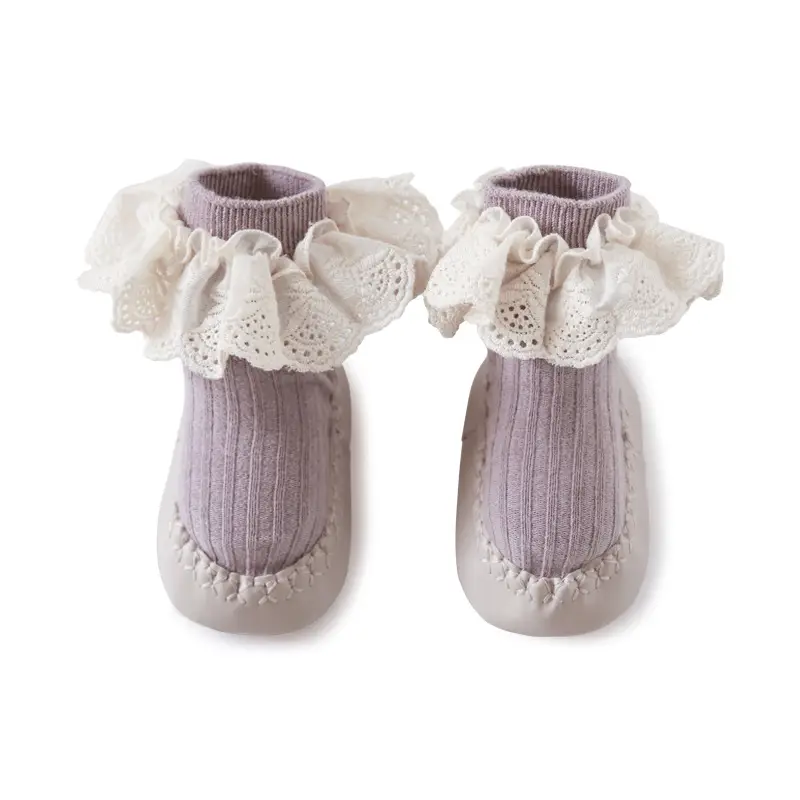 Baby Mid-Tube Anti-Slip Cotton Lace Socks