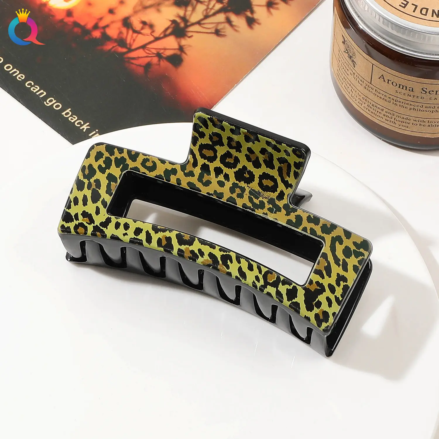 Qiyue Cross-border Printed Hairpin Shark Clip Leopard Print Large — feature 18