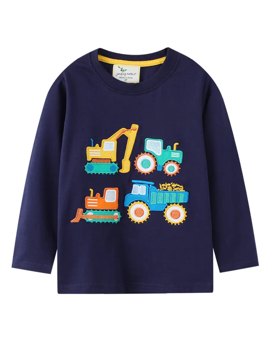Blue Long-Sleeve Baby T-Shirt for Boys - Image 6