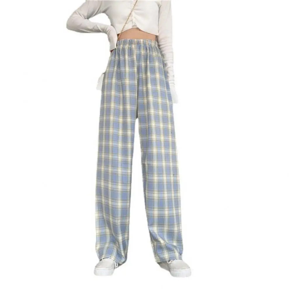 Women Plaid Wide Leg Pants High Waist Slimming 2025 — feature 7