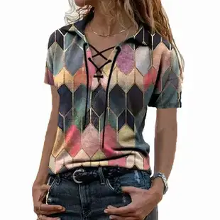 Women's 2023 V-Neck Zipper T-Shirt Orange — feature 3
