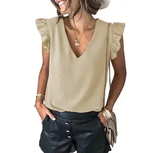 Women's 2023 V-Neck Zipper T-Shirt Orange — feature 4
